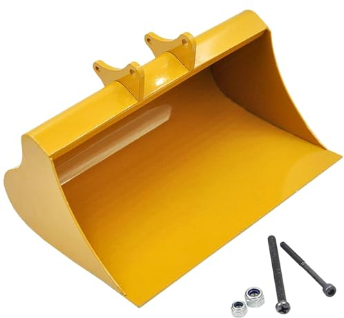 MODJUEGO RC Bagger Metall Bagger/Breiter Eimer für 1/16 Huina Kabolite K336 Hydraulischer RC Bagger Modell Modifikation Teil Hohe Simulation