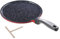 ROSSETTO Antihaft-Pfanne aus Frankreich, rote 27,9 cm Keramikbeschichtung, Pfannkuchenpfanne mit Streuer, PFOA- und PTFE-frei, kompatibel mit allen Herdplatten, für Pfannkuchen, Eier, Omellets,