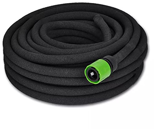 Keketa Tuyau d'arrosage pour arrosage et irrigation de jardin, tuyau d'arrosage poreux, tuyau d'arrosage goutte à goutte avec connecteurs, tuyau d'arrosage perméable 1/2 connecteur 50 m