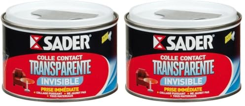 SADER Colle Contact TRANSPARNTE - 250ML (Lot de 2)