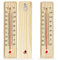 SOL 2pk Traditional Wooden Thermometer - Indoor & Outdoor Wall Thermometer for Room Temperature, Nursery, Greenhouse, Home, Office, or Garden, Accurate Temperature Gauge for Indoor and Outdoor Use