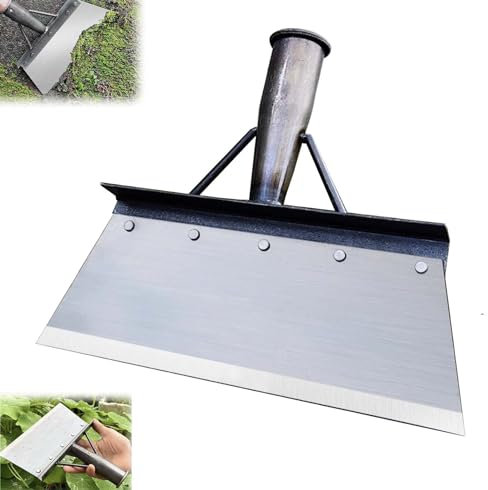 Pelle de Nettoyage de Jardin Multifonction, Multifonctionnelle Outil de Désherbage, Pelle Jardinage, Pelleter la Neige, Pelle à Gace Plate en Acier de Désherbage, Outil de DéSherbage Agricole
