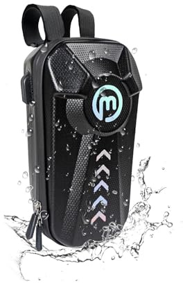 Mezelon Tasche für E Scooter wasserdichte Tasche für Elektro-Roller | Lenkertasche Wasserfest Eva Hartschalenmaterial, Wasserfest