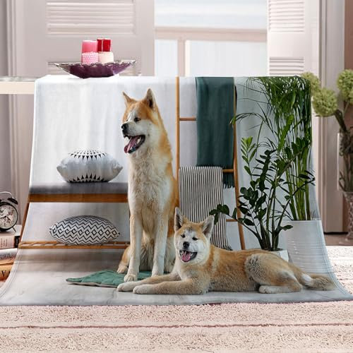 Hund Tiere Reisedecke 150 X 200 cm Fleece Decke Flauschige Decke Kuscheldecke Winter