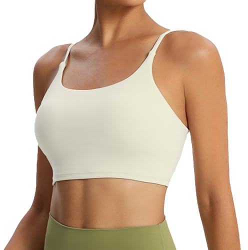 XDSP Reggiseno Sportivo Donna Top Sportivo Donna Sport Basic Top Reggiseno Sportivo con Spalline Sottili Reggiseno Yoga con Imbottiture Estraibili Reggiseni Sportivi Bandeau Comfort Comfy