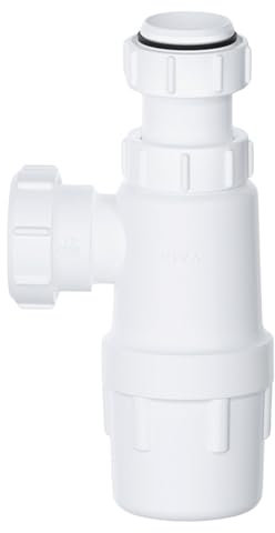 Hulthor Easy-Fit 40mm Adjustable Bottle Trap – 1.1/2 Inch Sink Waste, Urinal & Kitchen Waste Trap