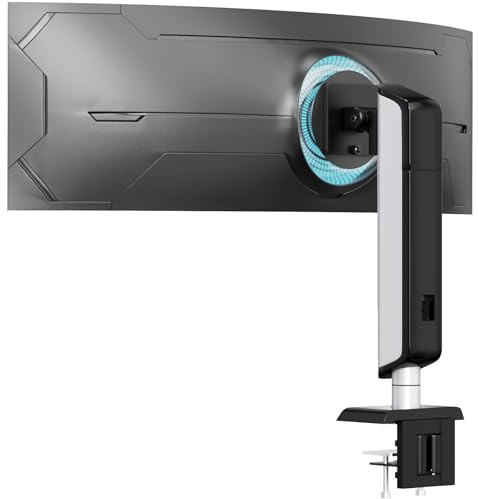 PUTORSEN 17-49 Zoll Monitor Halterung, Einzelner Monitorarm Ständer Hält 2-18 kg, Mühelose Höhenverstellung mit Neigungen, Schwenken, Dreht, VESA 75 & 100 mm