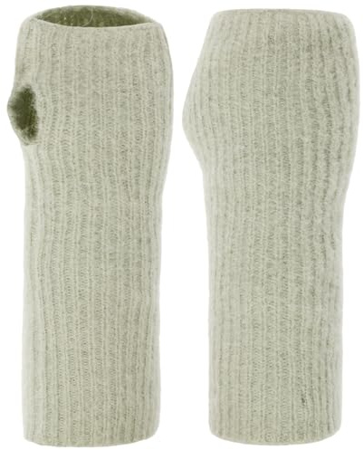 Seeberger Ricalea Alpaka Stulpen Strickstulpen Handschuhe Pulswärmer Damen - Herbst-Winter Winter - One Size hellgrün