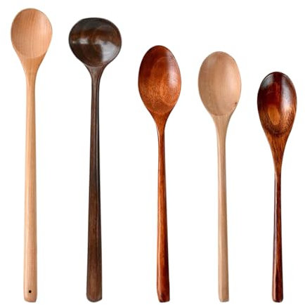 Cuchara Sopera De Madera | Cuchara De Servir De Madera - Cucharón Utensilio De Cocina Para Mezclar Salsas Servir Miel Y Preparación Repostería