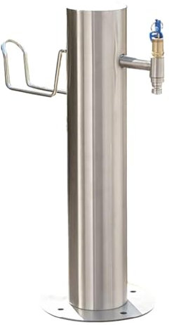 WNYAILLL Wassersäule für den Garten mit Außenwasserhahn Wasserhahn, Wasserzapfsäule Edelstahl, Standbrunnen Garten, für Garten, Terasse oder den Pool-Bereich(50 * 20.5cm/19.7 * 8.1in)