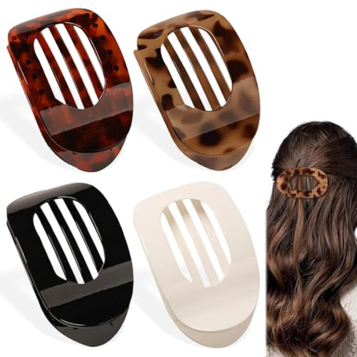 4 Pezzi Fermagli per Capelli da Donna, Mollettone Capelli, Pinze per Capelli Antiscivolo Fermaglio Capelli Donna Accessori