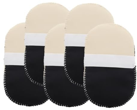 PartyKindom 5pcs Multipurpose Shoe Cleaning Gloves Wool Plush Black Shoe Polish Mitt for Leather and Car Surface Polishing Shine Glove Kit for Daily Maintenance and Boot Cleaner
