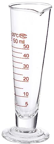 UTHCLO Vaso Medidor Cónico De Vidrio 50 Ml Resistente Al Calor Para Laboratorio Vaso Graduado Químico Base Estable Herramienta Experimental De Medición Para Laboratorio