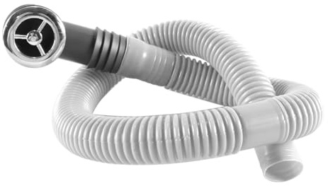 ACOLY 1 ensemble de tuyaux de raccordement flexibles pour lavabo et évier, interface circulaire, tuyau de trop-plein, accessoire d'évier en acier inoxydable