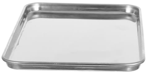 MAGICLULU 4 pièces Plaque de Cuisson Inox Plateau Service Cuisine Résistant et Réutilisable Plat Rôtir Multifonction pour Barbecue et Usage Domestique