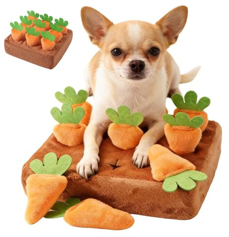 Tapis de Fouille pour Chien,Jouet d'Alimentation Interactif avec Carottes - Tapis Renifleur Pour Chiot,pour Temps Seul Dressage en Caisse à la Maison Enrichissement Mental et Réduction de l'Ennui Anti
