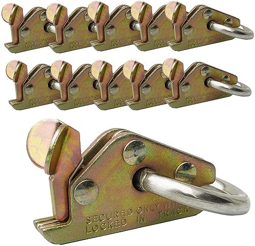 10 Stück | Kombi Ankerschienen Zurrschienen Endbeschlag | mit Ring | für Zurrgurt und Haken