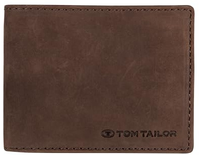 TOM TAILOR Ron Herren Geldbörse Querformat RFID Leder Mittelgroß Braun