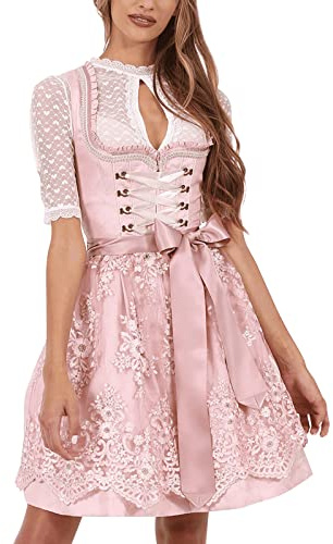 Krüger Dirndl Springflower Kurz 50er Länge Artikelnr. 045875-0-0033 Rosa