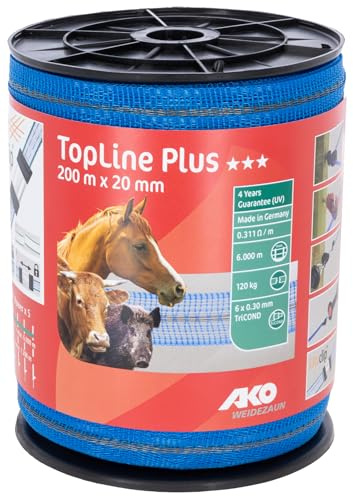 AKO Fencing Weidezaunband Topline Plus, 200m, 20mm, 0,311 Ω/m