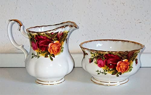 Rofu/Milchkännchen und Zuckerdose/Original/Old Country Rose/Knochenporzellan/Pink/Klassisch/Pitcher/Kaffeeservice