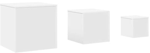 vidaXL Side Tables 3 pcs White Engineered Wood