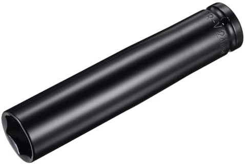 sourcing map 1/2 24mm Wirkung Buchse Hitzebehandelt CR-V Stahl 6 Lang 6-Punkt Metrik Größen