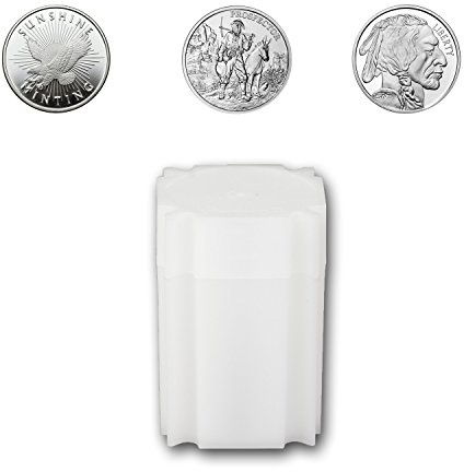 2 Set- CoinSafe Medallion Tube - Each Tube Holds 20ea 39mm 1-Oz Silver & Copper Rounds