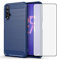 Asuwish Compatible with Huawei Nova 5T/Honor 20 Phone Case and Tempered Glass Screen Protector with Shockproof Soft Carbon Fiber Cell Accessories Hawaii Nova5T T5 Honor20 Pro 20S for Women Men Blue