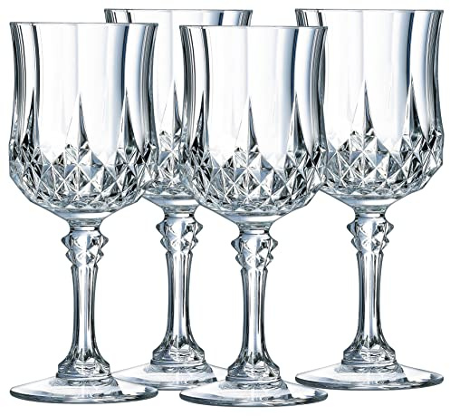 Creatable, 31330, Serie Longchamp 4er Geschenkkarton, 4-teiliges Geschirrset für 4 Personen, Rotweinkelch aus Glas, spülmaschinen- und mikrowellengeeignet, Made in Europe