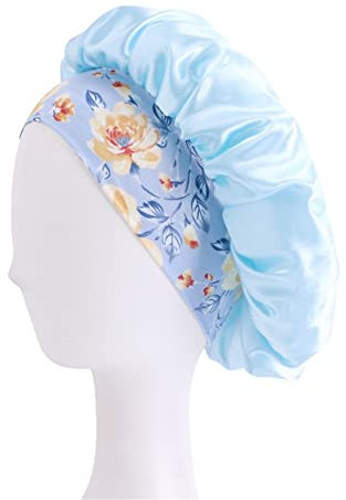 Breite Krempe, Satinhaube, Damen, solide Nachtschlafkappe, Haarpflege, Salon, Make-up, Stirnband, muslimischer Hijab, Kopfbedeckung