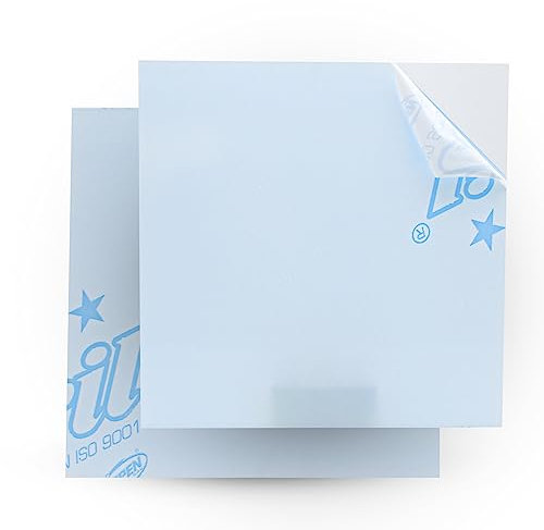 DOJA Barcelona | Pannello Acrilico Trasparente | 200 x 200 mm | 3mm | 2 Pezzi | Lastra Acrilico Trasparente | Fogli Metracrilato Sicuri e Resistenti | Lastra Metacrilato Design e Decorazione