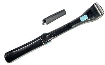 Beavorty Rasoir Électrique Dos Noir Sans Fil Alimenté Par Piles Aa Épilateur Corporel Pour Hommes Pour Épilation Personnelle à Domicile