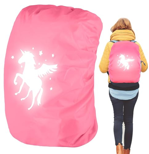 TECHEEL Kinder Regenschutz Schulranzen wasserdichte Rucksack Regenschutzhülle Regenhülle Schutzhülle Kompatibel für Step Rucksackschutz Outdoor Camping Wandern