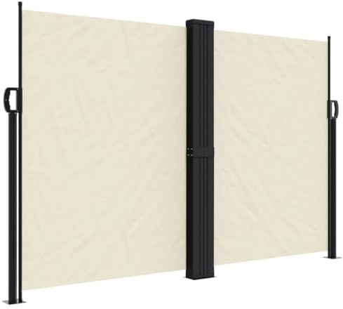 vidaXL Tenda da Sole Laterale Retrattile Crema 160x1000 cm
