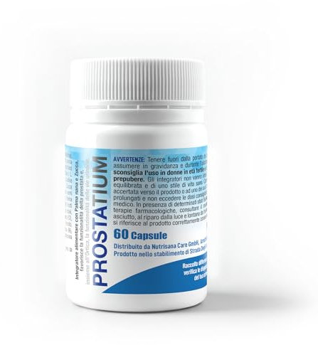 NUTRISANA | Prostatium - Integratore Alimentare Capsule a Base di Polline, Ortica, Zucca e Palma Nana, Soluzione Naturale per la Salute della Prostata