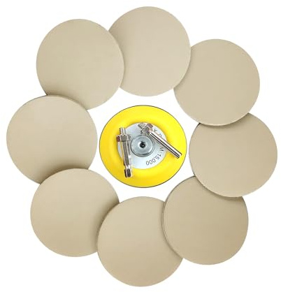 Wanmutrun 75mm Wasserfest schleifpapier Klett 50 Stücke Körnung 5000 Siliziumkarbid Schleifpapier geeignet für kleine Poliermaschinen