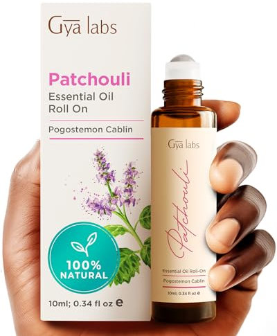 Gya Labs Patchouli-Öl Ätherisches Öl Roll on für die Haut - 100% Reines Natürliches Patchouli-Parfüm für Damen, Körperduftöl (10 ml)