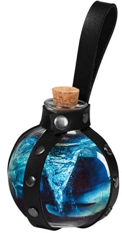 Glastrankflaschen - Zaubertränke Glashalter, 250ml Dekorative Klarglasflasche | Korktrankflasche mit Holsterschlaufe für Kunstdekoration, Basteln, Badesalz, Halloween-Kostüm, Cosplay