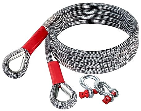 UNbit Abschleppseil, Auto-Abschleppgurt, robuster Abschleppgurt mit 2 Sicherheitshaken for Rettungsausrüstung for PKW-LKW-Anhänger, 5 m Seil(Size:5M)