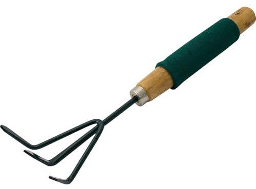 Hand Cultivator with Foam/Wooden Handle - Ergonomic Garden Tool for Weeding, Soil Aeration, and Planting