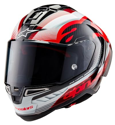 Alpinestars Supertech R10 S R10 Team Integralhelm (Schwarz/Carbon/Rot), L (59)