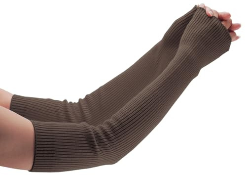 Lemoyoung Damen Kaschmir warme lange fingerlose Handschuhe Winter Armwärmer