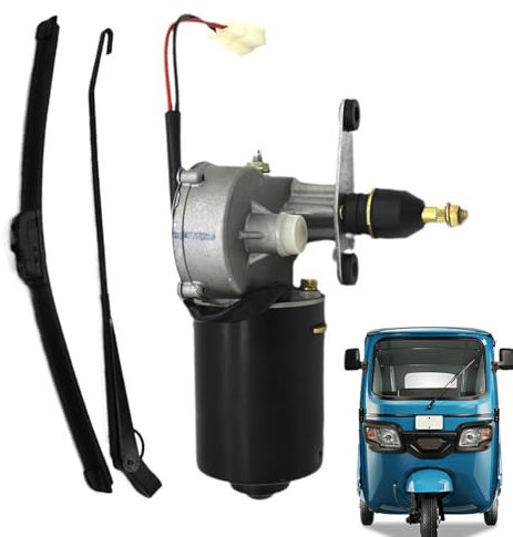 UTV Windshield Wiper Kit, 12V Electric Motor Wiper, UTV Wiper Kit, Vehicle Window Wipers, 12V Electric Motor UTV Windshield Wiper Kit for UTV, Vehicle, and Boat Windshields