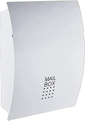 Wall-Mount Mailbox Mailbox Wall-Mount Mailboxes Wall Mounted Mailbox Large Vertical Locking Drop Mail Box forFront Porch al Post Box Key Lockab (Light Green) (Light Green)