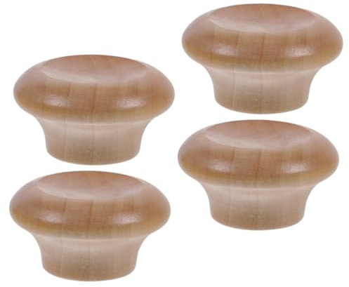 MAGICLULU 4pièces Lot De Boutons De Couvercle Bois Robuste Pour Poignées De Casserole Facile à Installer Utiliser