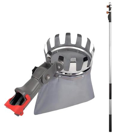LeeQinersw Fruit Picker Pole with Basket Telescoping, Sturdy for Cherries Limes