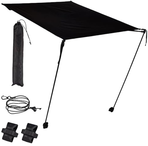 Yhsioaklo Chaise pliante Canopy, chaise de plage protection solaire, parasol portable Heavy Duty Sun Lounge pour adultes Voyage Plage Patio Jardin Sports Tailgates Pêche Randonnée