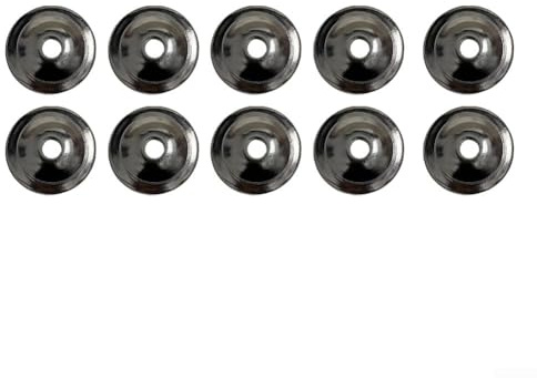 Set of 10 Matte Black Backplates for Cabinet Knobs Built to Enhance Cabinets and Provide Long Lasting Protection