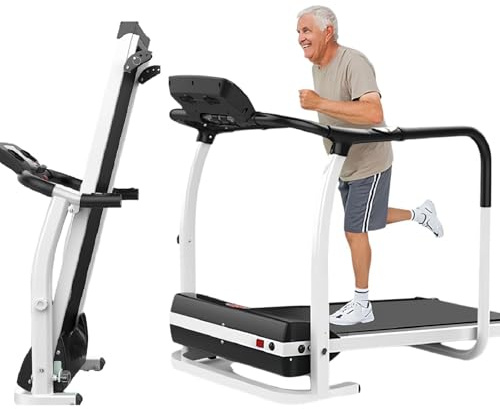 Senior Fitness Treadmill, Load Capacity 300 Pounds, Safety Design, Full-Length Handrails, Electric Walking Treadmill, Suitable for Seniors, Rehabilitation And Home Exercise